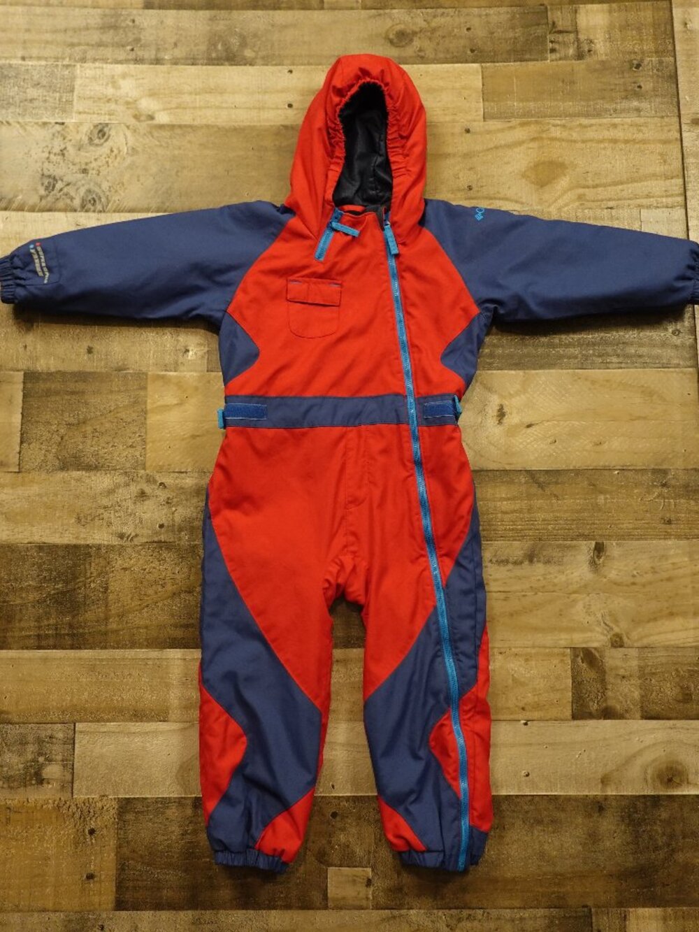Columbia Omni-Shield Snowsuit Toddler 4T Red Blue Fleece Lined Waterproof